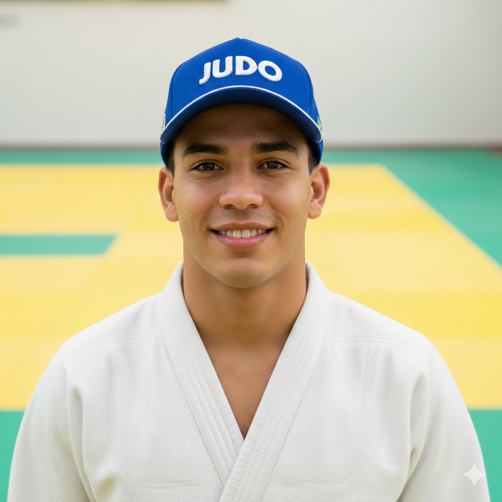 Boné Judo Brasil Blue Heart CBJ Oficial