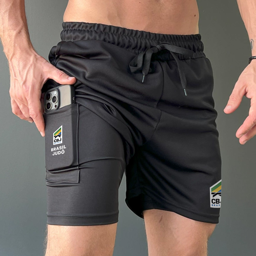 Shorts Training 2 em 1 Dry Fit e compress...