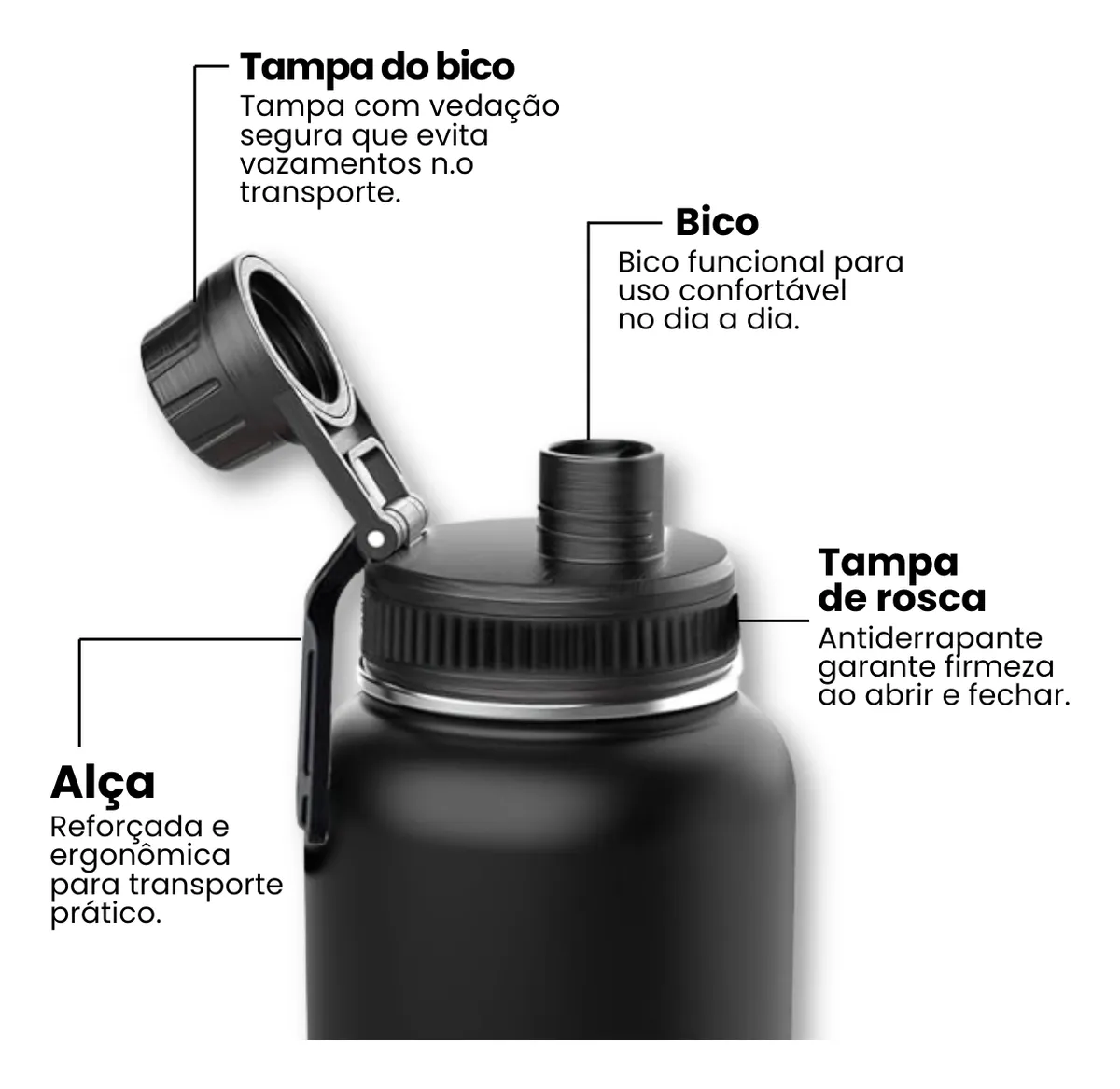 Garrafa Térmica Big Bottle Inox 1200ml CB...