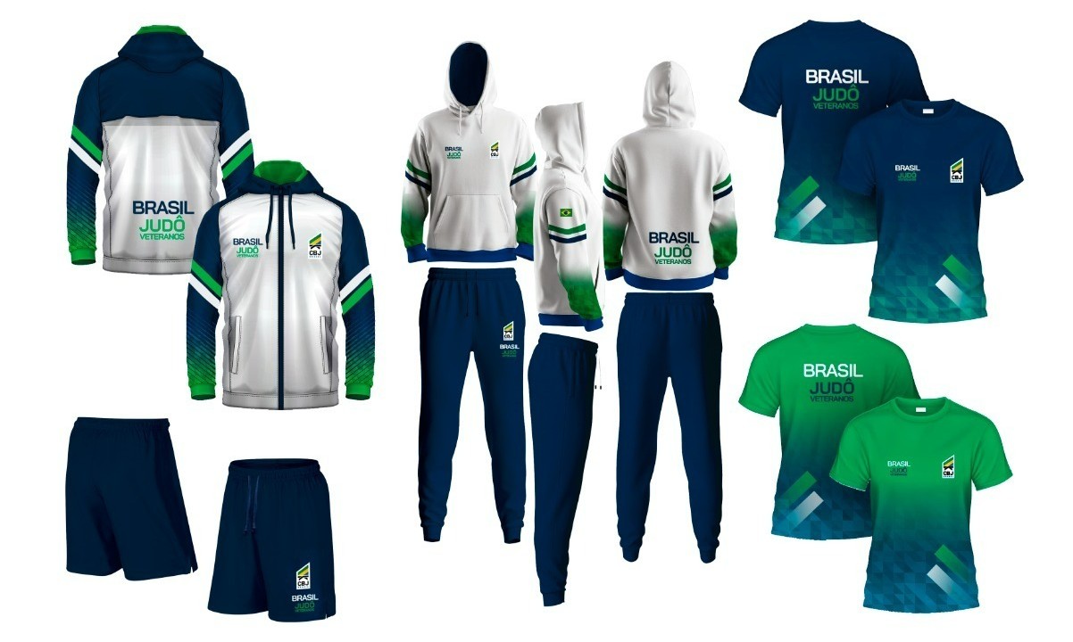 Conjunto de agasalho CBJ Oficial Veterano...