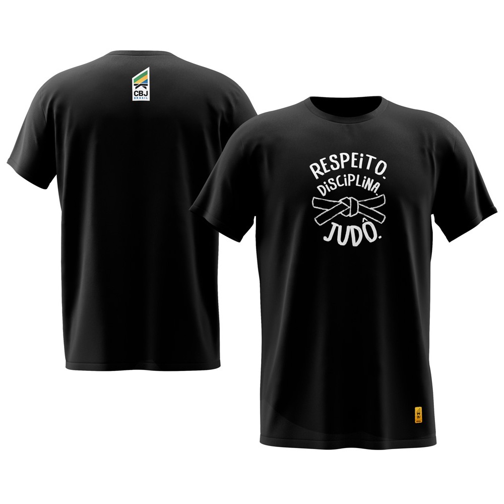 Camiseta de Algodão Judô Respeito e Dsici...