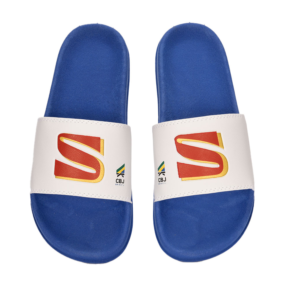Chinelo Slide KuSakura Azul/Branco CBJ Chinelo Slide KuSakura Azul/Branco CBJ