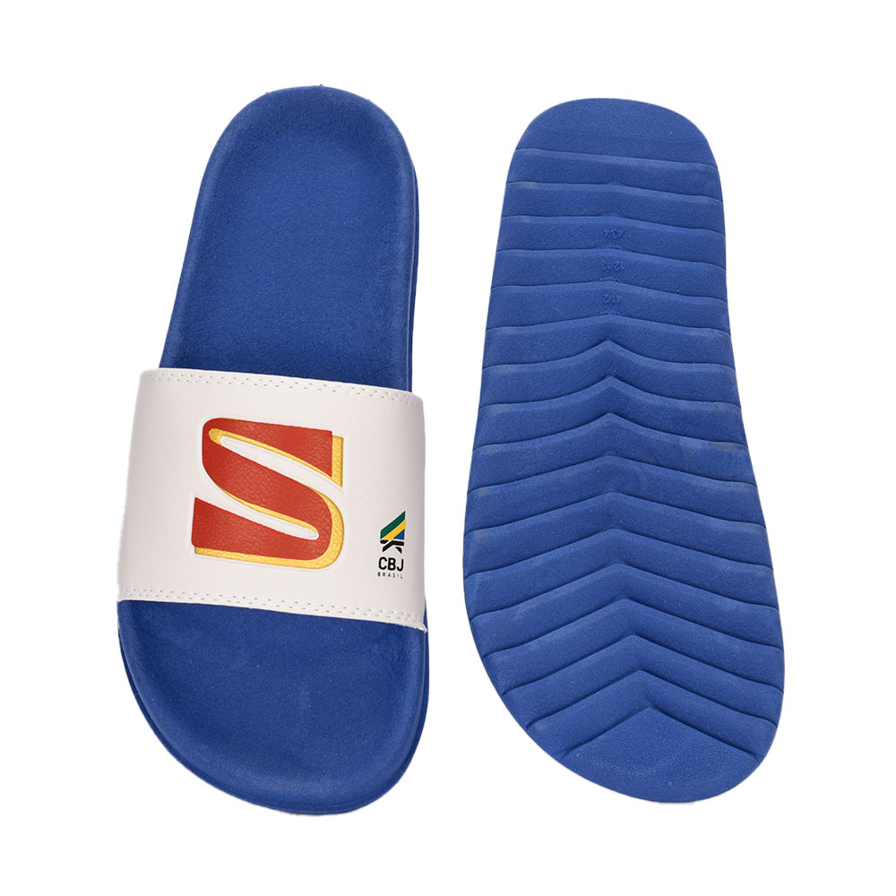 Chinelo Slide KuSakura Azul/Branco CBJ Chinelo Slide KuSakura Azul/Branco CBJ
